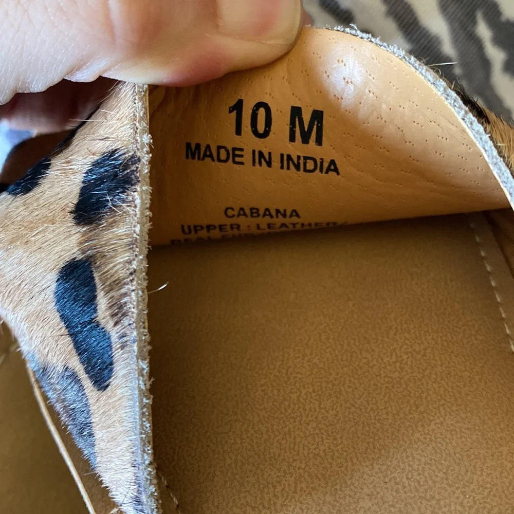 Matisse Cabana Leopard hair print slide on sandals - Picture 4 of 4